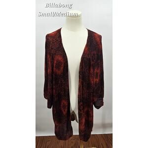 Billabong Indie Boho  Festival Saltwater Shore Earthy Cardigan